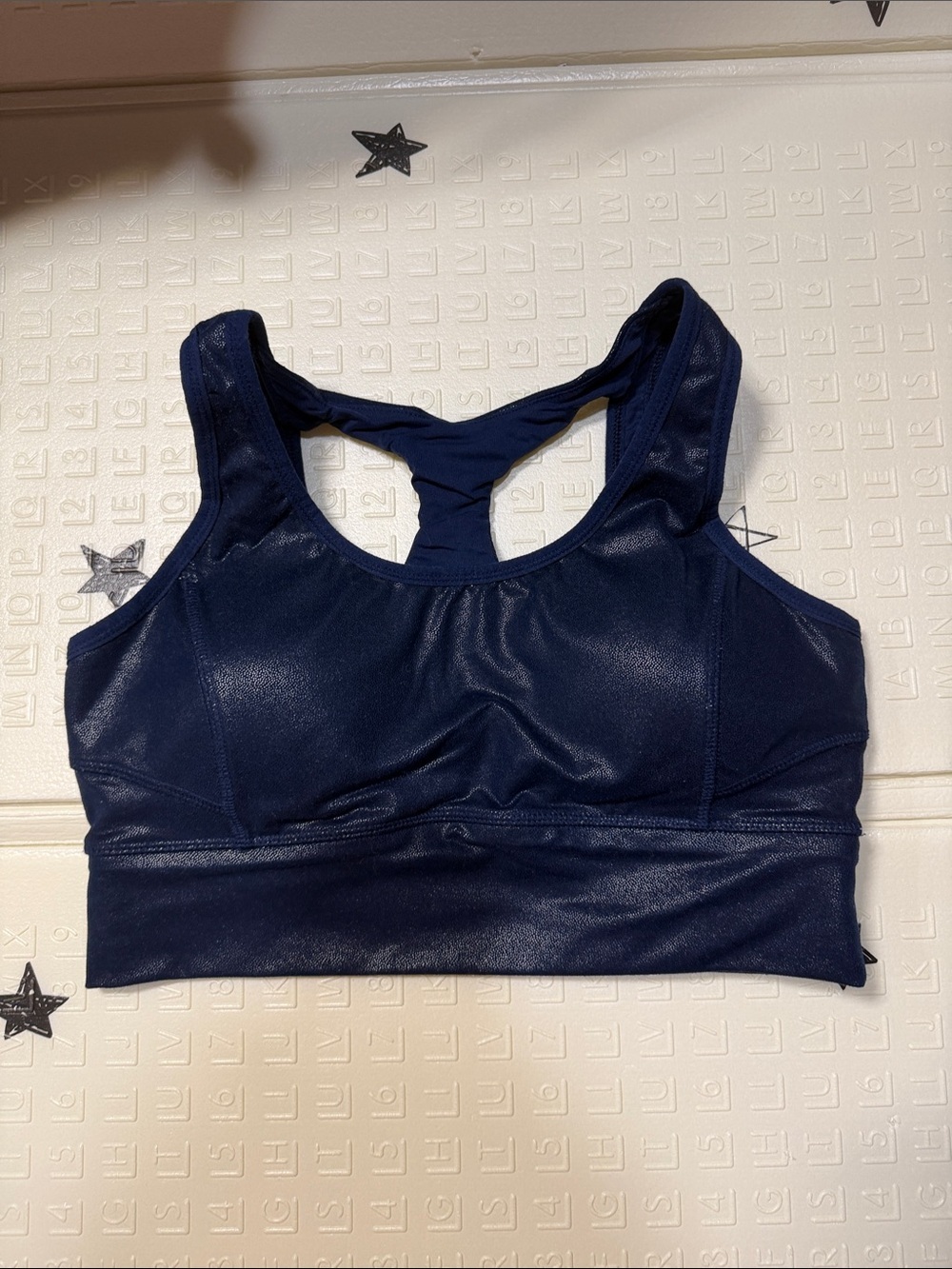 DSG Navy Blue Racerback Sports Bra with Wide Band